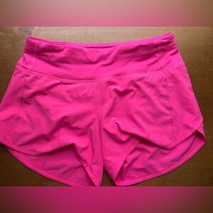 Lululemon Speed Up MR Sonic Pink Shorts 4 tall